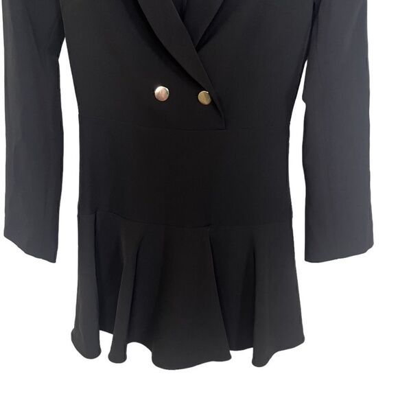 Zara Black Long Sleeve Buttoned Blazer Jumpsuit Size XS - Picture 5 of 14